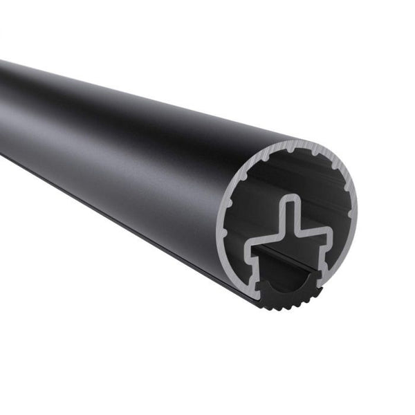 Satin Black Anodized Aluminum Handrail Tubing with Anti-Slip Insert