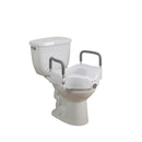 2-in-1 Locking Raised Toilet Seat with Tool-free Removable Arms
