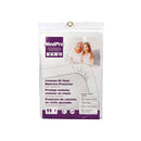 Mattress Protector, Vinyl, Hospital, W36" x L80" x H6.5" White