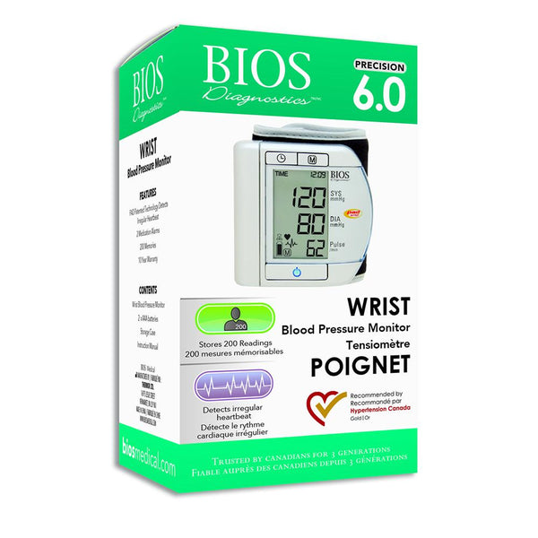 BIOS Diagnostic Precision Series 6.0 Wrist Blood Pressure Monitor