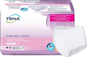 TENA Women Super Plus Disposable Underwear Female Small / Medium, Heavy (18 count)