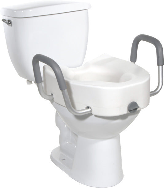 Premium Plastic, Raised Toilet Seat With Arms