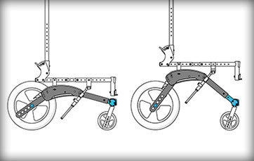 Little Wave Flip XP Folding Wheelchair